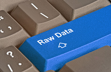A key in a keyboard that says "Raw Data"